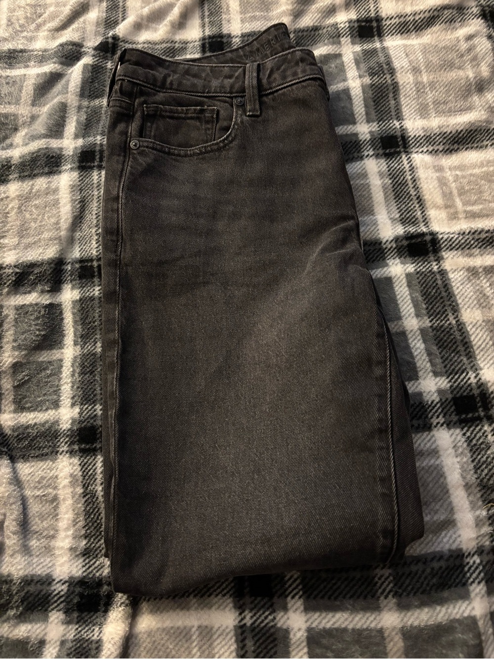 American Eagle Outfitters Men's Slim Straight Black Jeans